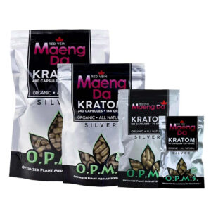 OPMS Silver Red Maeng Da Kratom Capsules