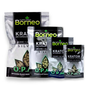 OPMS Silver Green Borneo Kratom Capsules