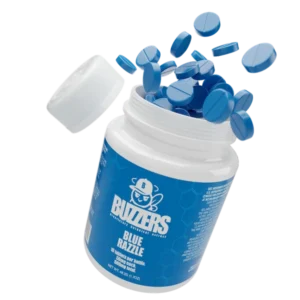 Buzzers Bottle 10ct 500mg Blue Razzle