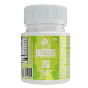 Buzzers Bottle 15ct 75mg Sour Bomb
