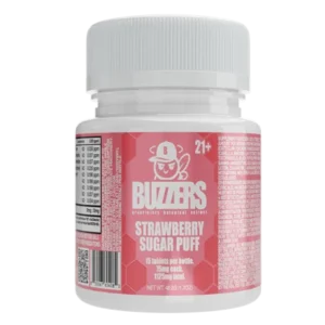 Buzzers Bottle 15ct 75mg Strawberry Sugar Puff
