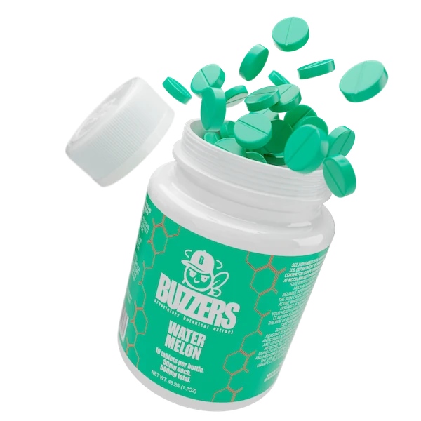 Buzzers Bottle 10ct 500mg Watermelon