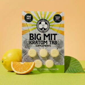 Club 13 BIG MIT Citrus Punch Kratom Tablets 5 ct 1000 mg MIT pack